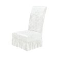 thumbnail image 1 of Velvet Chair Covers for Dining Chairs Thickened Stretch with Skirt 38-50x45-60cm, Fabric Dining Chairs Cover Universal, Anti-Slip, High-Back, for Home, Hotel, Wedding, 1 of 6