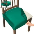 thumbnail image 1 of Velvet Chair Seat Covers set of 4, Dining Chair Seat Covers Removable Washable Stretch Dining Room Chair Seat Covers Non Slip Plush Dining Chair Covers for Kitchen Banquet-black-set of 4, 1 of 8