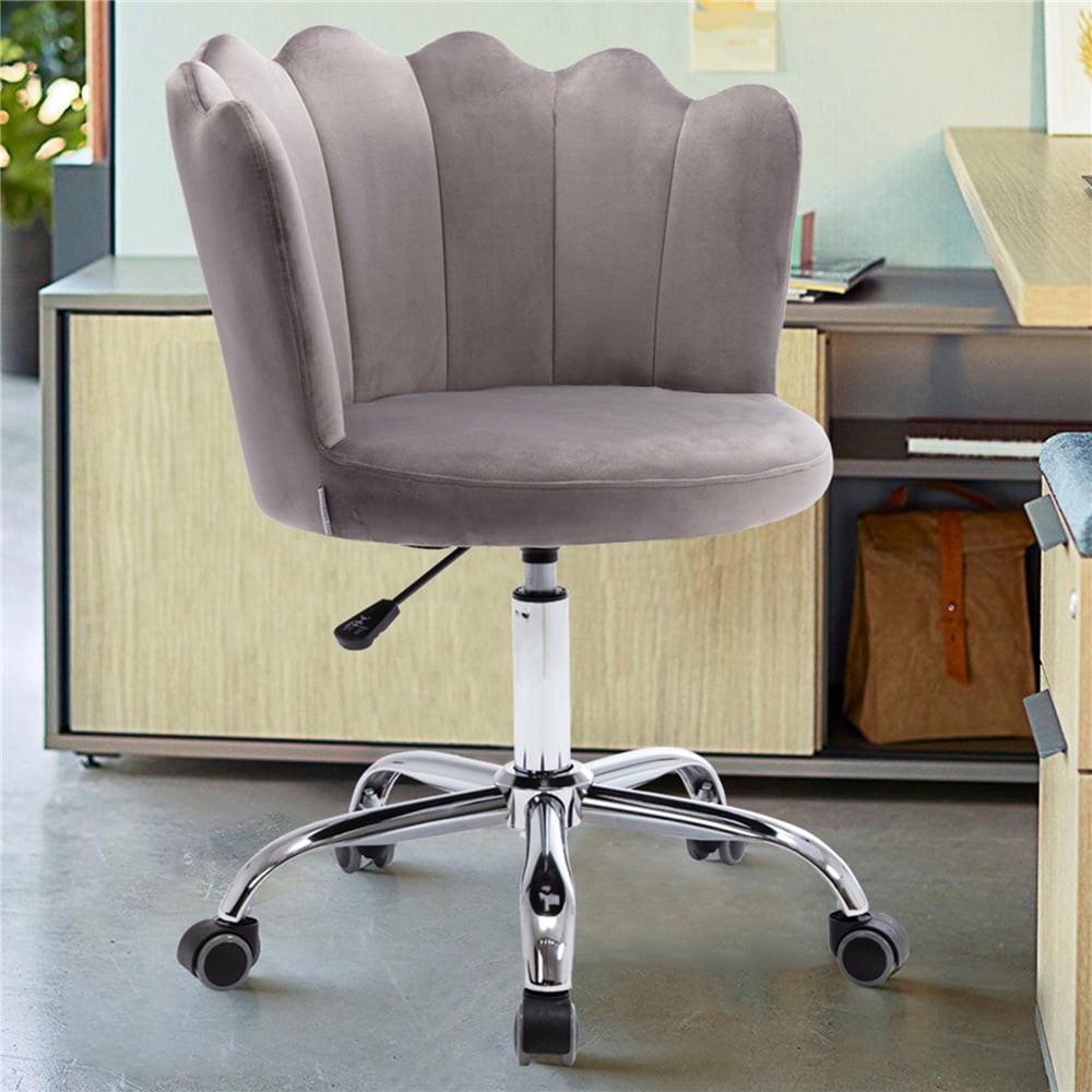 Velvet Chair with Wheels Adjustable Vanity Chairs Velvet Office