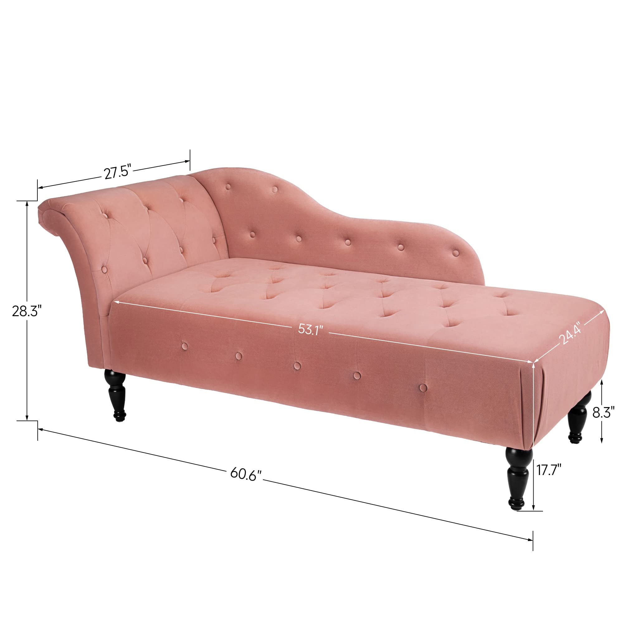 Velvet Chaise Lounge Chair,Indoor Fabric Chaise Lounges Chair Sleeper