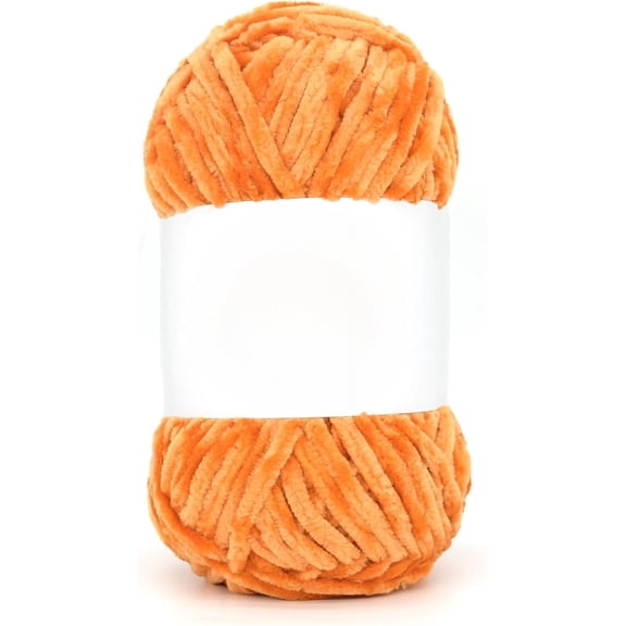 Velvet Chenille Yarn for Crocheting, Fluffy Velvet Plush Yarn Thick Soft Chunky Chenille Yarn Baby Blanket Yarn for Crocheting Knitting Beginners, 3.5 OZ, 87 yards,6 mm