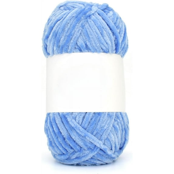 Velvet Chenille Yarn for Crocheting, Fluffy Velvet Plush Yarn Thick Soft Chunky Chenille Yarn Baby Blanket Yarn for Crocheting Knitting Beginners, 3.5 OZ, 87 yards,6 mm