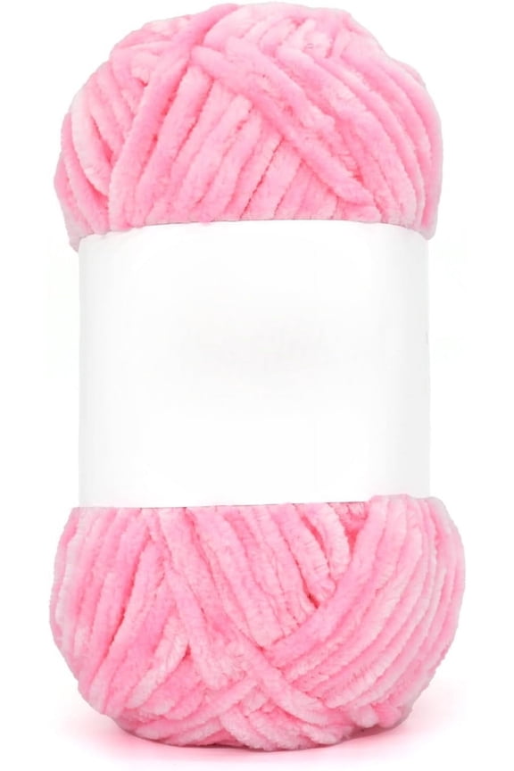 Velvet Chenille Yarn for Crocheting, Fluffy Velvet Plush Yarn Thick Soft Chunky Chenille Yarn Baby Blanket Yarn for Crocheting Knitting Beginners, 3.5 OZ, 87 yards,6 mm
