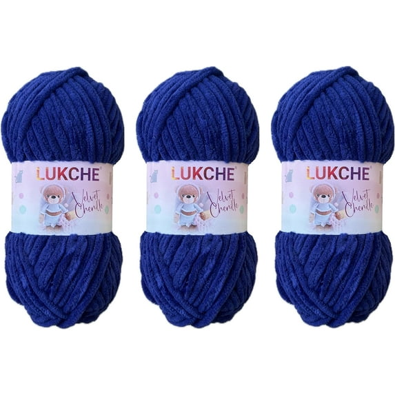 Velvet Chenille Yarn Super Bulky Soft Yarn - 100g (75.4 yds) - Baby Blanket Yarn for Knitting Amigurumi Fancy Yarn for Crochet Weaving Crafts - Will Not Break or Splinter