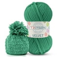 thumbnail image 1 of Velvet Chenille Yarn for Crocheting - 100g (132 Yards) Amigurumi, Fluffy, Plush, Baby Blanket Yarn - Size 6, 1 of 7
