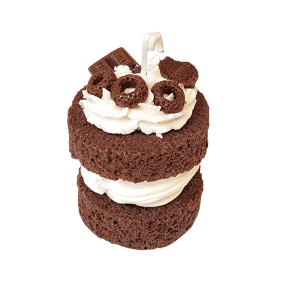 Velvet Chocolate Decadence Candle Realistic Dessert-Scented Soy Wax Candle with 22-Hour Burn Time