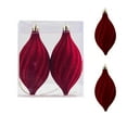 thumbnail image 1 of Velvet Christmas Ball Ornaments Red Luxury Baubles Shatterproof Finial Drop Decorations for Tree 2Pcs Holiday Party Supplies (B), 1 of 6