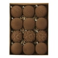 thumbnail image 1 of Taicans ‌Velvet Christmas Balls 12 Pcs - 3.15in Flocked Christmas Tree Ornaments with Metal Buckle & Hanging Rope,Brown Xmas Decorative Balls for Home,Fireplace,Walls - Easy to Hang‌, 1 of 5