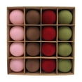 thumbnail image 1 of Velvet Christmas Balls – 16pcs Flocked Christmas Tree Ornaments Set, Plastic Hanging Baubles for Tree, Wall, Door & Holiday Decoration, 1 of 5