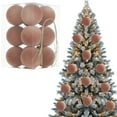 thumbnail image 1 of Velvet Christmas Balls Flocked Bulk,12pc Velvet Christmas Ornaments Balls for Tree,Shatterproof Xmas Bulbs Decorationsvelvet Christmas Ball Ornaments Set,Plastic Hanging Christmas Tree Decoration, 1 of 8