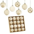 thumbnail image 1 of Velvet Christmas Balls Ornaments 16Pcs 2.4inch Flocked Plastic Velvet OrnamentsShatterproof Decorative Ball for Xmas Tree Holiday Wedding Decoration(Beige), 1 of 9