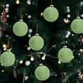 thumbnail image 1 of Velvet Christmas Balls Ornaments, 6-Pack 2.36-Inch Flocked Velvet Tree Decorations, for Baby Girls First Christmas, Birthday Party, and Shower Decor, 1 of 7