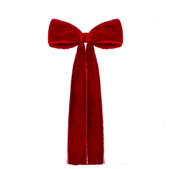 Velvet Christmas Bow, 18in Oversized Velvet Christmas Staircase Garland Bow for Christmas Tree and Bedroom