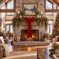 thumbnail image 1 of Velvet Christmas Bow,25.2 x 11.8 in Large Tree Bow, Ruffled Edge with Long Tails and Hanging Loop, Decorative Bow for Christmas Tree Door Wreath and Staircase, 1 of 6