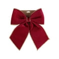 thumbnail image 1 of Velvet Christmas Bow - Red, Portable Christmas Tree Decoration Wreath Bow, 1 Piece (M), 1 of 6