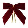 thumbnail image 1 of Velvet Christmas Bows for Christmas Garland Tree Wreath Decoration,Christmas Bows for Gift Wrapping,Christmas Tree Bows and Ribbon Decorations Crafts Wedding Tie Christmas Tree Topper Bow,Wine Red, 1 of 8