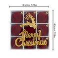 thumbnail image 1 of Velvet Christmas Deer Ornament Set, 9 Pieces 6cm in Gift Box, Festive Tree Decor for Holiday, 1 of 9