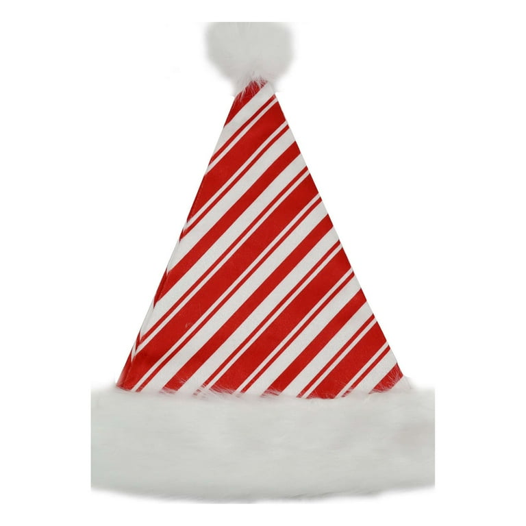 Striped Santa Hat Adult Red Whte Striped Santa Hat Adult Red Whte