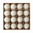 thumbnail image 1 of Velvet Christmas Ornaments Balls 16 Pcs 2.4 Inches Flocked Plastic Shatterproof Xmas Ball Holiday Party Hanging Decorations for Christmas Tree Home Office Decor(Beige White), 1 of 1