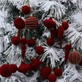 thumbnail image 1 of Velvet Christmas Ornaments Set, 24PCS Flocked Shatterproof Assorted Hanging Xmas Tree Ball Decorations, for Home Party Holiday Wedding Valentines Day Decor, 1 of 5