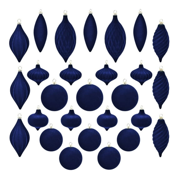 Velvet Christmas Ornaments Set – 27-Pc Luxe Holiday Balls for Tree, Wreaths & Decor – Durable Heirloom-Quality Decorations