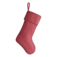 thumbnail image 1 of Velvet Christmas Stocking, Soft Plain Large Xmas Hanging Sock with Hanging Loop, Holiday Stocking for Christmas Tree Hanging, Fireplace, Mantel, Family Gift Candy Storage Decor, 14.17x9.44 inch, 1 of 4