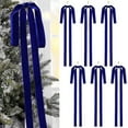 thumbnail image 1 of Velvet Christmas Swag Bow 23.5x15.5 Inch Rustic Large Velvet Christmas Staircase Wreath Bows Christmas Garland Stair Christmas Swag Bow Vintage Tree Topper Bows Large Bow for Outdoor,Blue, 1 of 6