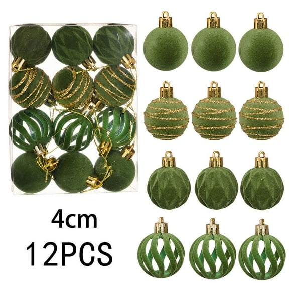 Velvet Christmas Tree Ball Ornaments - Classic Design for Home, Office and Mall Decorations