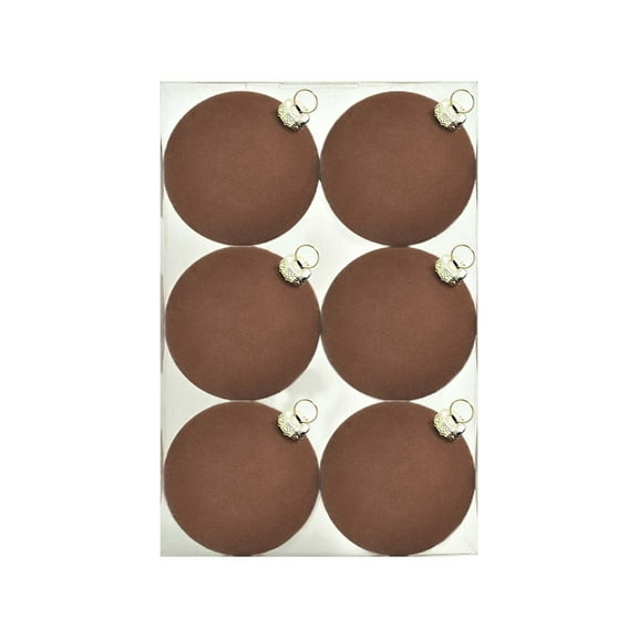 Velvet Christmas Tree Ornaments 6 PCS 2.36 Inch Flocked Christmas Balls Xmas Tree Decorations Hanging Baubles for Christmas Party Wedding Family Gathering Holiday Home Decor Macaron Colors