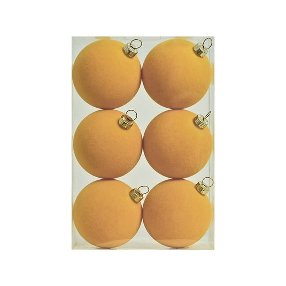 Velvet Christmas Tree Ornaments 6 PCS 2.36 Inch Flocked Christmas Balls Xmas Tree Decorations Hanging Baubles for Christmas Party Wedding Family Gathering Holiday Home Decor Macaron Colors