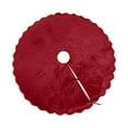 thumbnail image 1 of Velvet Christmas Tree Skirt Decorations, Red, 48", 1 of 4