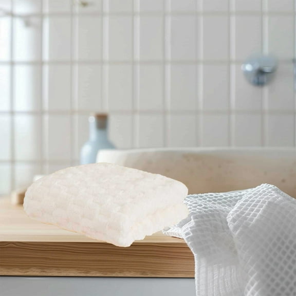 Velvet Cloth Microfiber Towel, High Absorbency 29x13 Inch Beige Kitchen Rag, Quick-Dry Bathroom Cleaning Cloth, Anti-Yellowing Durable Hotel Towel, Non-Shedding, Multipurpose Hand Face Wipe