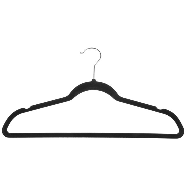 Velvet Clothes Hanger Black 50 Pack