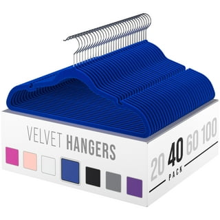 Laura Ashley 25 Pack Slim Velvet Hangers in Dusty Blue LA-93310-DB - The  Home Depot