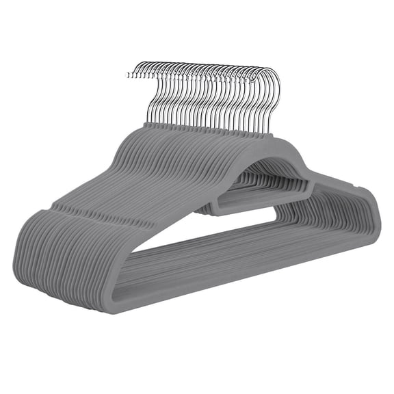Velvet Clothing Hangers Slim Stackable Non-Slip White Suit Hanger Space Saving