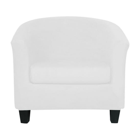 Velvet Club Chair Slipcover, 2 Pieces Stretch Tub Chair Covers Removable Washable Armchair Cover