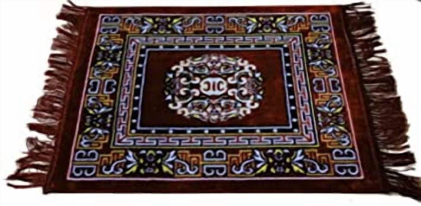 Velvet Comfortable Brown Multi-Purpose Meditation Mat/Rug (Approx. 60 x 60 Cm, 24 x 24 Inch), Religious Spiritual Items, Home Aasan/Yoga/Meditation, Hindu/Yoga/Meditation