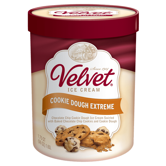 Velvet Cookie Dough Extreme Ice Cream, 1.75 qt