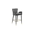 thumbnail image 1 of Velvet Counter Stool Set of 2, Upholstered Bar Stool with Gold Legs, 1 of 11