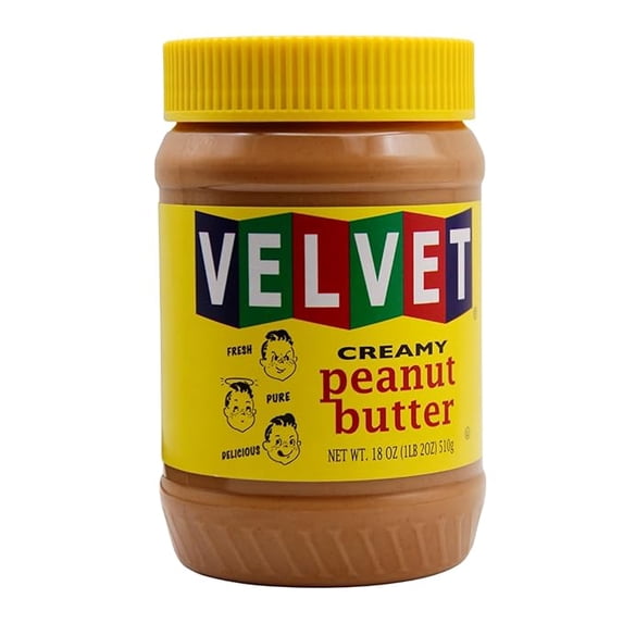 Velvet Peanut Butter, Creamy – Detroit’s Classic Since 1937, Smooth & Nostalgic Spread with “Fresh, Pure, Delicious” Label, Gluten-Free, Perfect for Sandwiches, Baking & Snacking (18 ounce Jar)
