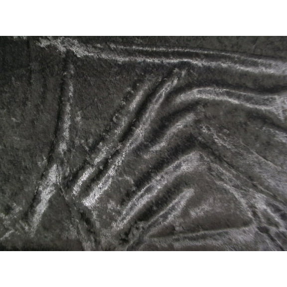 Velvet Crushed Panne Velour Backdrop Stretch Fabric (Charcoal)