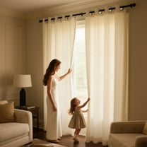 Velvet Curtains Thermal Insulated Grommet Curtains for Bedroom, Set of 2 Panels, Noise Reducing Drapes for Living Room