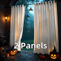 Velvet Curtains with Grommet for Halloween, Thermal Insulated Super Soft Privacy Noise Reducing Light Filtering Velvet Drapes, 2 Panels