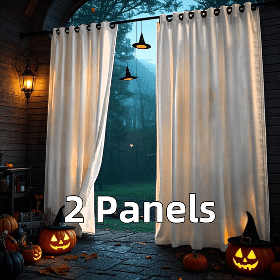 Velvet Curtains with Grommet for Halloween, Thermal Insulated Super Soft Privacy Noise Reducing Light Filtering Velvet Drapes, 2 Panels