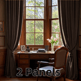 thumbnail image 1 of Velvet Curtains with Grommet for Home Office, Thermal Insulated Super Soft Privacy Noise Reducing Light Filtering Velvet Drapes, 2 Panels, 1 of 7