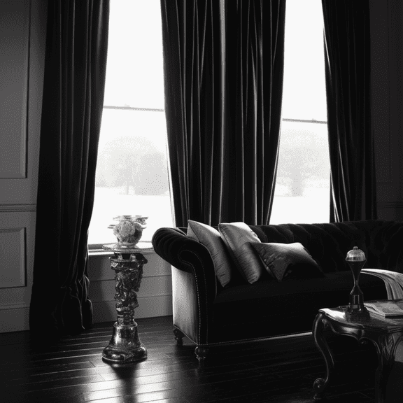 Velvet Curtains with Rod Pocket Thermal Insualted Soft Privacy Blackout Velvet Drapes for Bedroom and Living Room, Set of 4 Panels