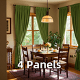 thumbnail image 1 of Velvet Curtains with Rod Pocket for Dining Room, Thermal Insulated Super Soft Privacy Noise Reducing Light Filtering Velvet Drapes, 4 Panels, 1 of 8