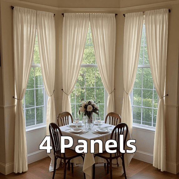 Velvet Curtains with Rod Pocket for Dining Room, Thermal Insulated Super Soft Privacy Noise Reducing Light Filtering Velvet Drapes, 4 Panels