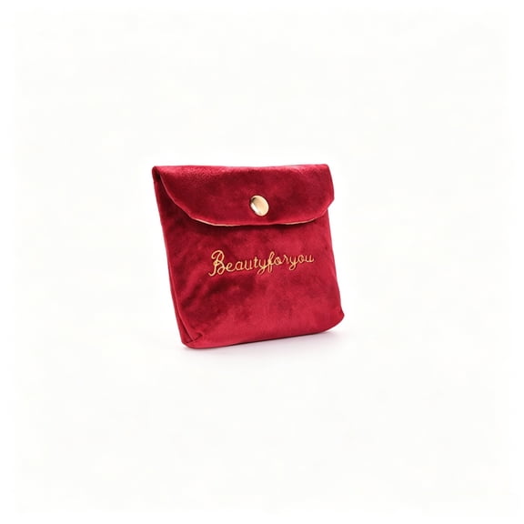 Velvet Cute Small Cosmetic Bag Travel Organizer for Lipstick Sanitary Pad Makeup Pouch