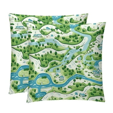 Velvet Decorative Throw Pillow Set - 2 Pack Throw Pillow Inserts Included - Unique Patterns - 16x16, 18x18, 20x20 Inches for Home Decor - Throw Pillow - Decorative Pillows